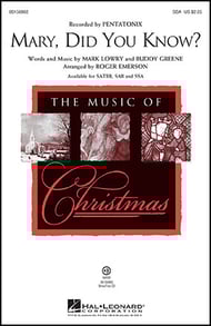 cover Mary, Did You Know? SSA choral sheet music cover